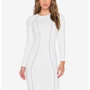 AQ/AQ White Long Sleeve Dress Revolve